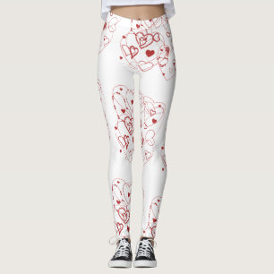 Red Hearts Leggings