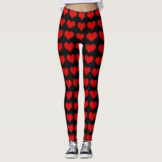 Red Hearts Leggings (Front)
