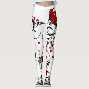 Red Hearts Leggings
