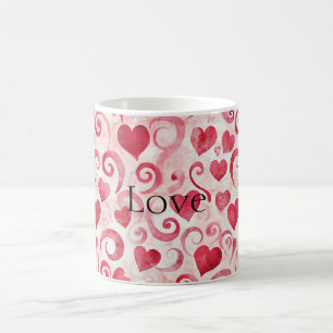 Red Hearts Love Coffee Mug