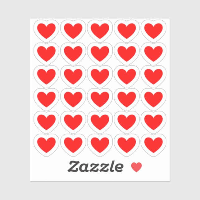  Red Hearts Love - Colour Editable - Bullet Journa (Sheet)