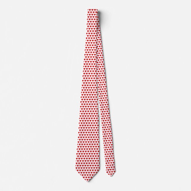 Red Hearts Lovely  Tie (Front)