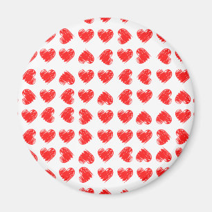 Red hearts magnet