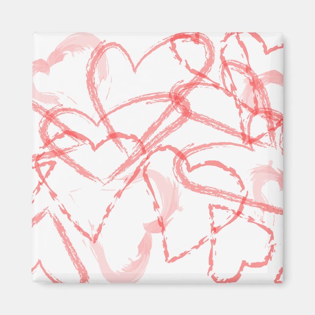 red hearts magnet (Front)