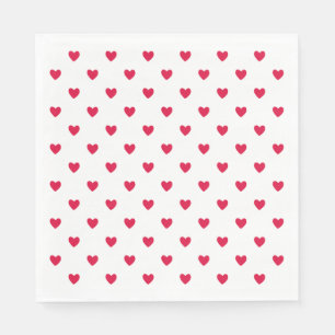 Red Hearts Medium Seamless Pattern  Napkin