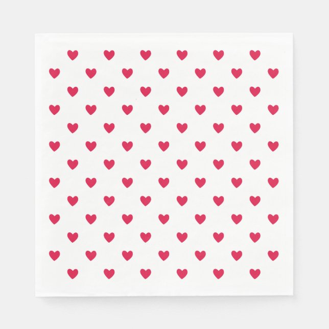 Red Hearts Medium Seamless Pattern  Napkin (Front)