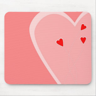 Red Hearts Mouse Mat