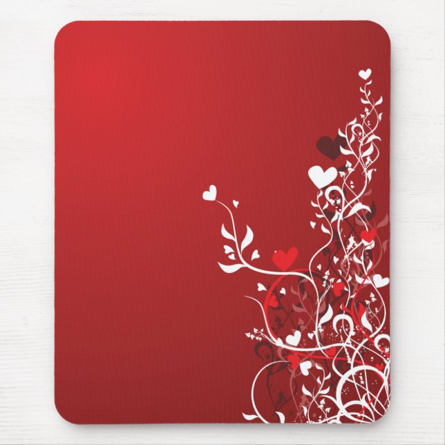 Red Hearts Mouse Mat (Front)