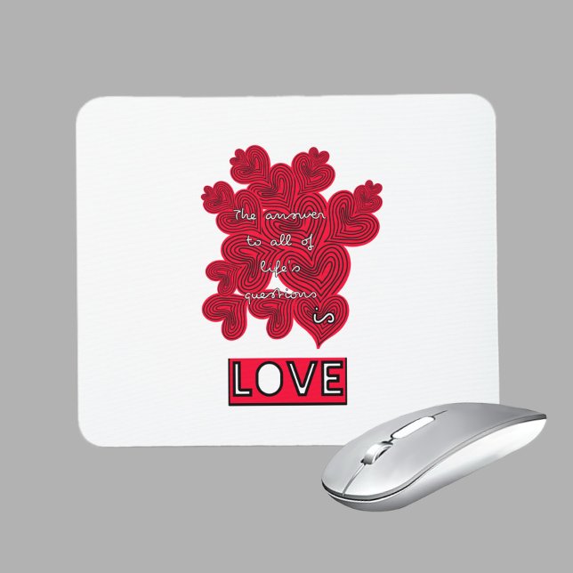 Red hearts mouse mat (Creator Uploaded)