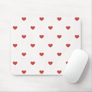 Red Hearts Mouse Mat