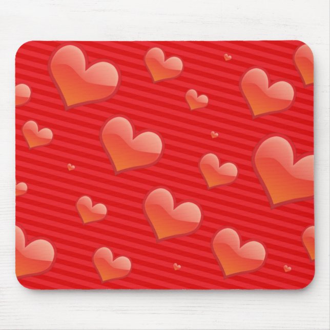 Red Hearts Mousepad (Front)