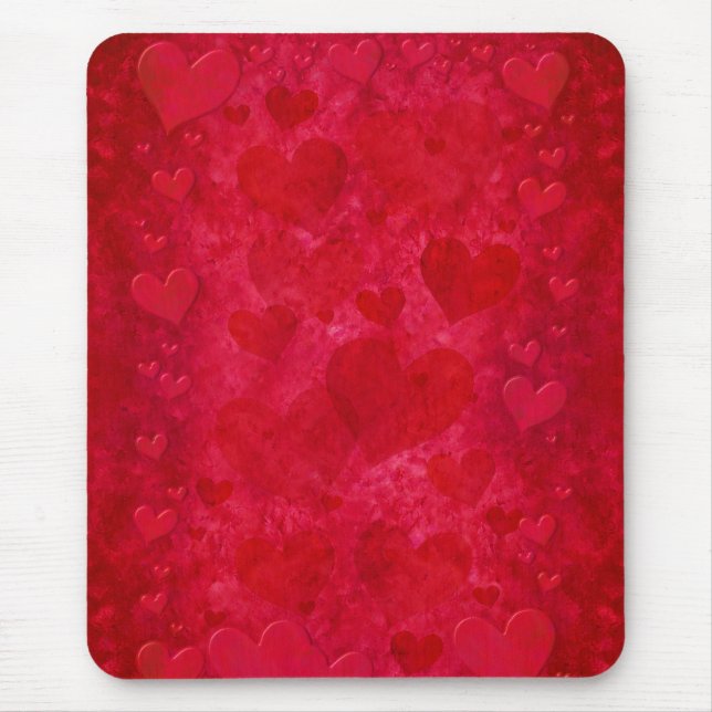 Red Hearts  Mousepad (Front)