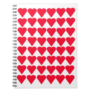 Red Hearts Notebook