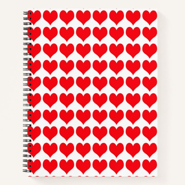 Red Hearts Notebook (Front)
