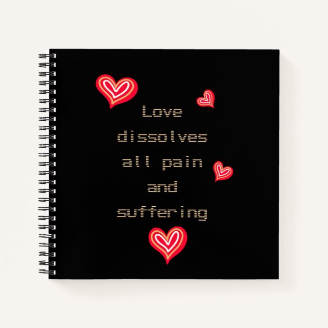 Red hearts notebook (Front)