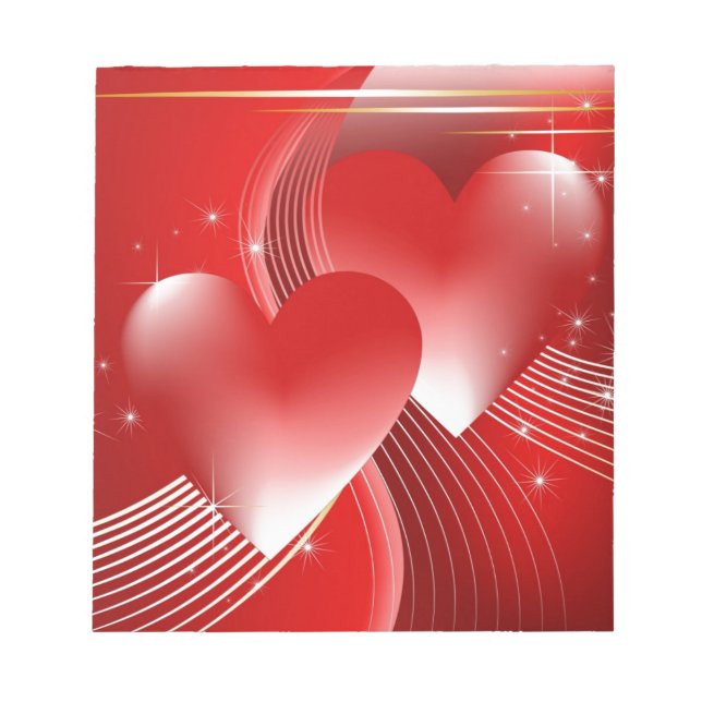 Red Hearts Notepad (Front)