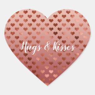 Red Hearts Ombre Heart Sticker