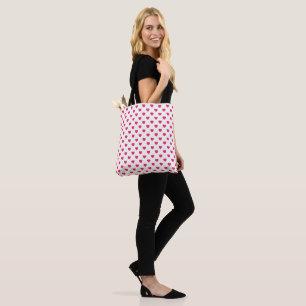 Red Hearts on White background > Valentine Totes