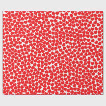 Red Hearts on White
