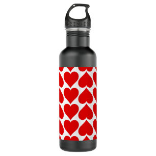 Red Hearts Pattern, Romantic, Love 710 Ml Water Bottle