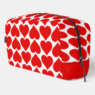 Red Hearts Pattern, Romantic, Love Dopp Kit