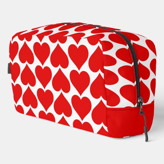 Red Hearts Pattern, Romantic, Love Dopp Kit (Right Corner)
