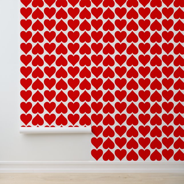 Red Hearts Pattern, Romantic, Love Wallpaper (Application)