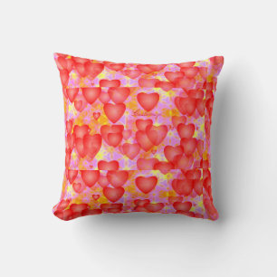 red hearts pattern Thunder_Cove Cushion