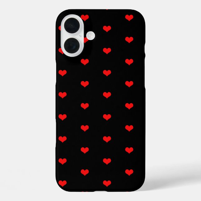 Red Hearts Patterns Cute Gift Valentine's Day 2025 Case-Mate iPhone Case (Back)