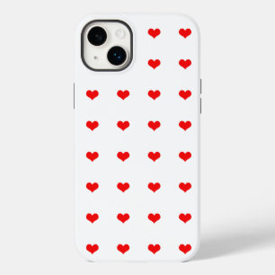 Red Hearts Patterns Valentine's Day Cute Stylish Case-Mate iPhone 14 Plus Case