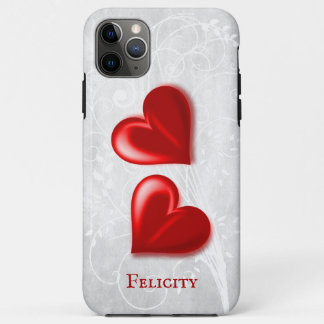 Red Hearts Personalised iPhone 11 Pro Max Case