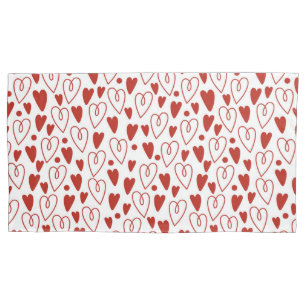 Red Hearts Pillowcase