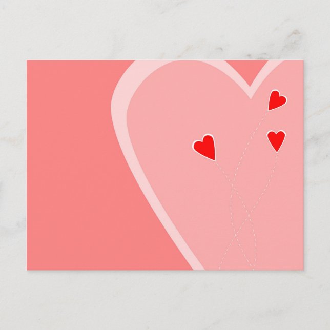 Red Hearts Postcard (Front)
