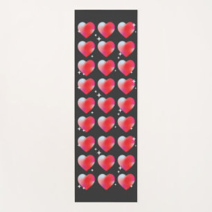 Red hearts romantic hitech valentine's day gift yoga mat