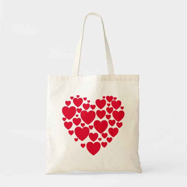 Red hearts, shopping bag (Front)