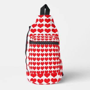 Red Hearts Sling Bag