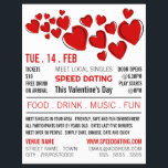 Red Hearts, Speed Dating Event Advertising Flyer<br><div class="desc">Red Hearts,  Speed Dating Event Advertising Flyer by The Business Card Store.</div>