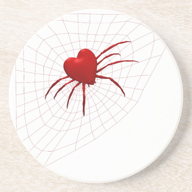 Red Hearts Spider Coaster (Front)
