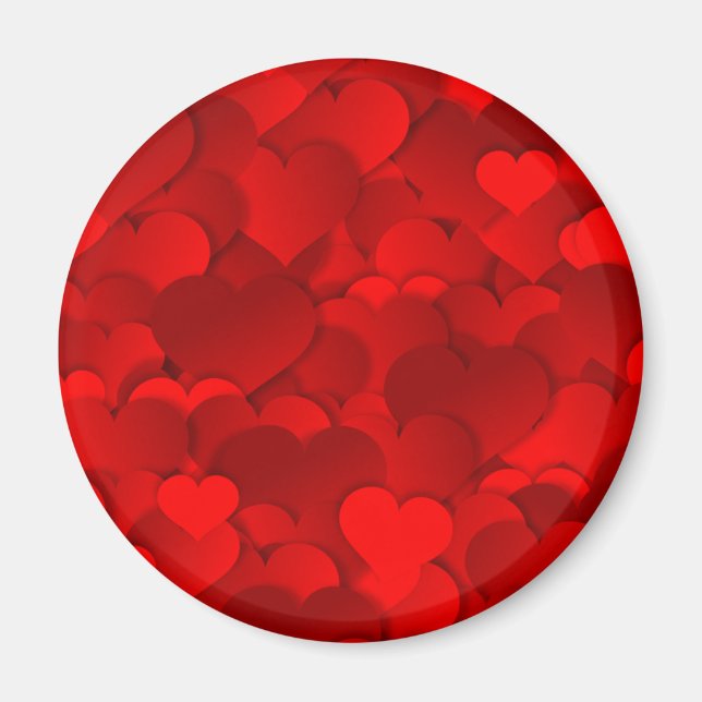 Red Hearts Texture Magnet (Front)