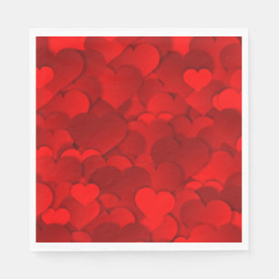 Red Hearts Texture Napkin