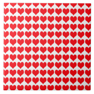 Red Hearts Tile