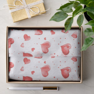 Red Hearts Tissue Paper
