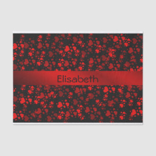 red hearts tissue paper