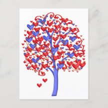 Red Hearts Tree Valentine