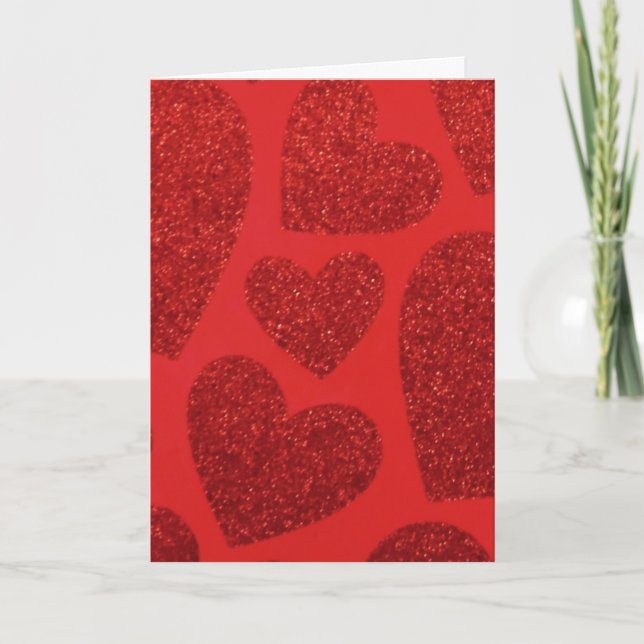 Red Hearts Valentine Card (Front)