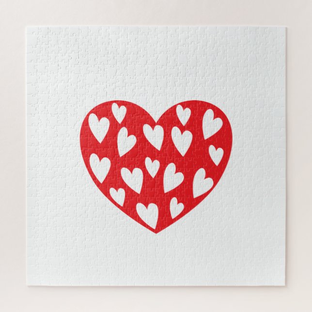 Red Hearts With Little Hearts Jigsaw Puzzle (Vertical)