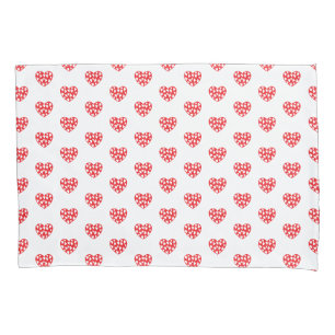 Red Hearts With Little Hearts Pillowcase
