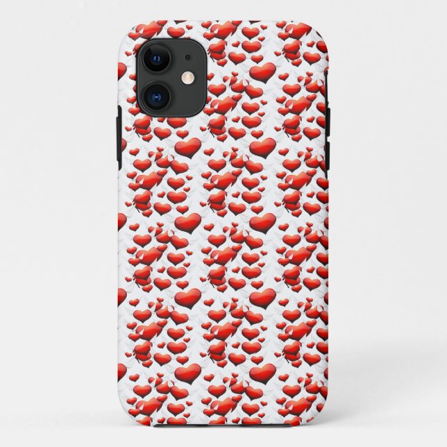 Red Hearts with Wings Case-Mate iPhone Case (Back)