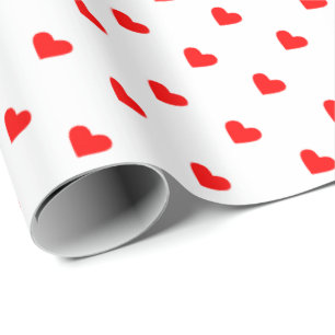 Red Hearts Wrapping Paper