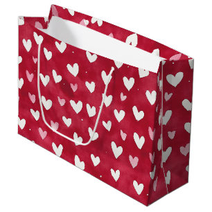 Red Hearts XOXO Love Romance Large Gift Bag
